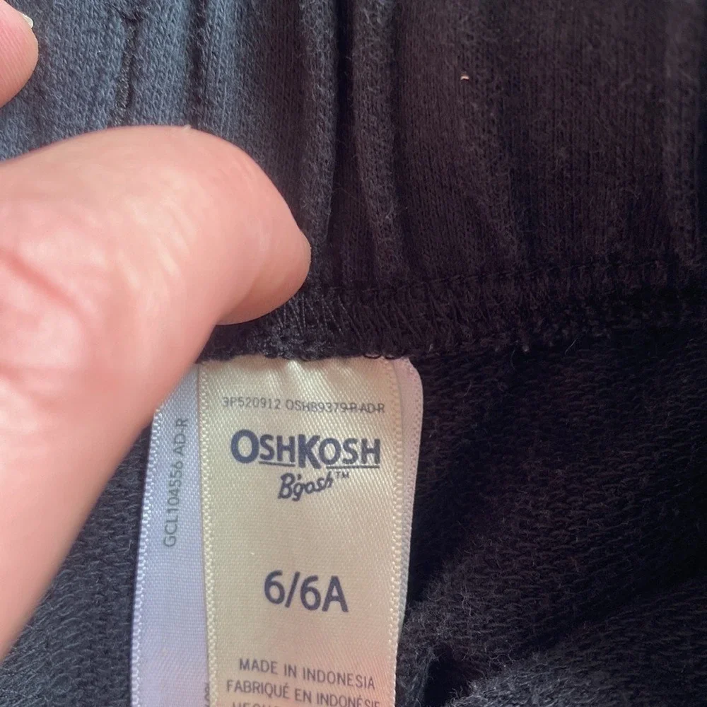 Bundle & Save OshKosh Black Sweatpants with Pockets Comfy‎ Everyday Pants 6/6A